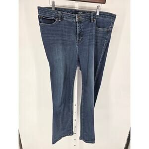 Chaps Womens Sz 16 Medium Wash Boot Cut Blue Jeans Mid Rise